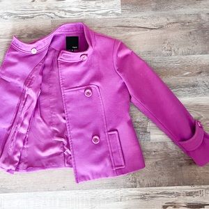 Women’s Bright Purple Cropped Coat. Brand: Liquid Size: 8